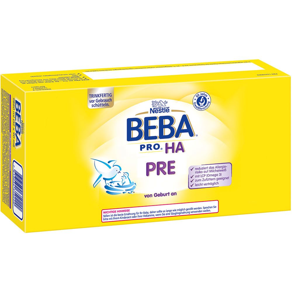 Nestlé BEBA HA Pre Anfangsmilch von Geburt an, trinkfertig