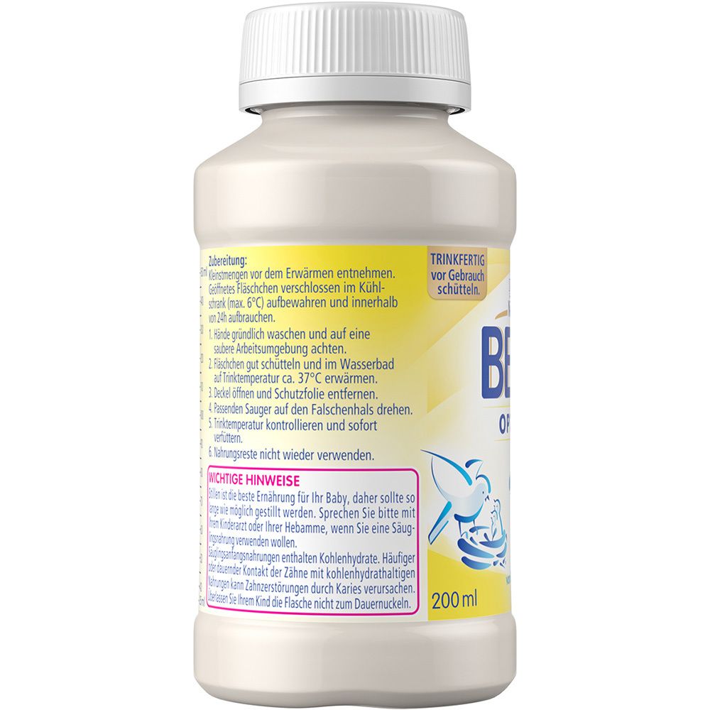 Nestlé BEBA OPTIPRO 1 Anfangsmilch von Geburt an, trinkfertig