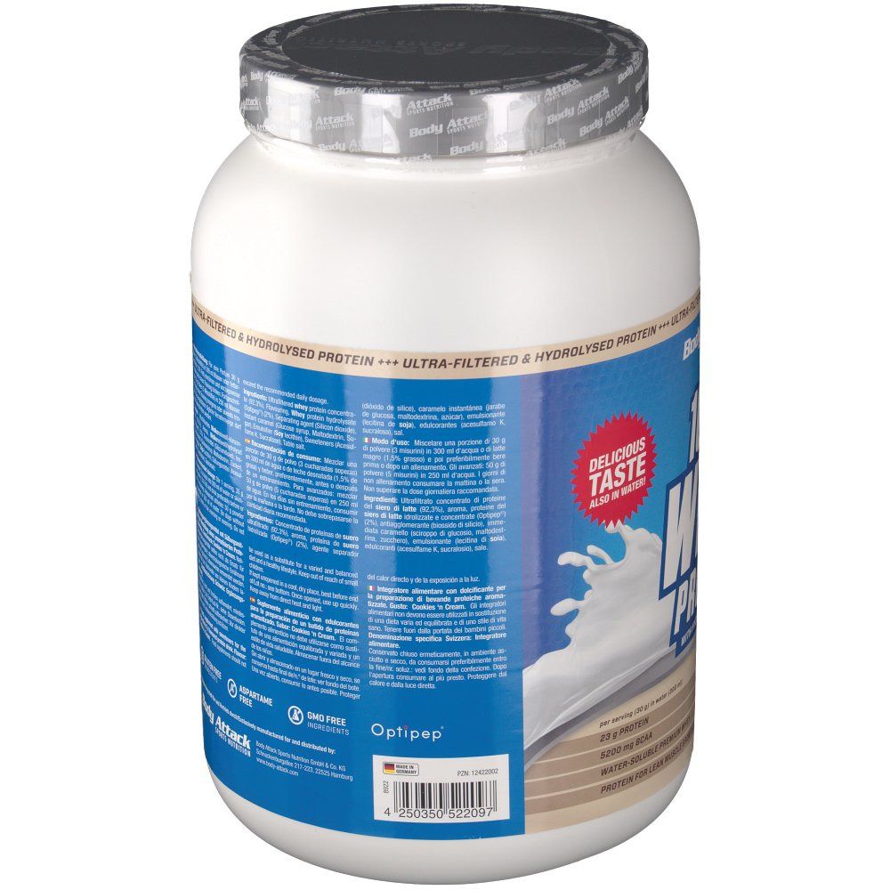 Body Attack 100 % Whey Protein Cookies´n Cream Pulver