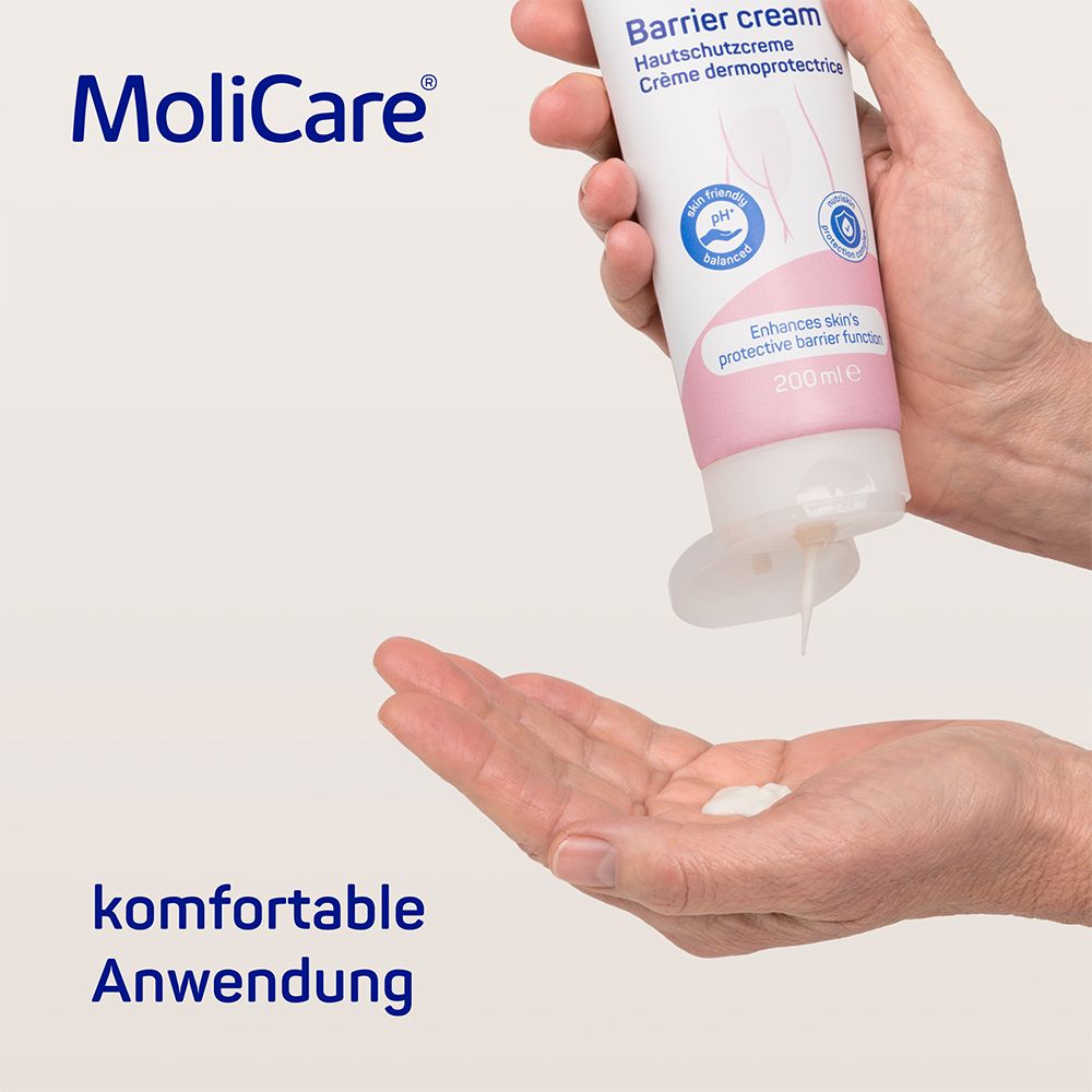 MoliCare Skin Hautschutzcreme: Täglicher Schutz vor hautschädigender Feuchtigkeit z.B. bei Inkontinenz