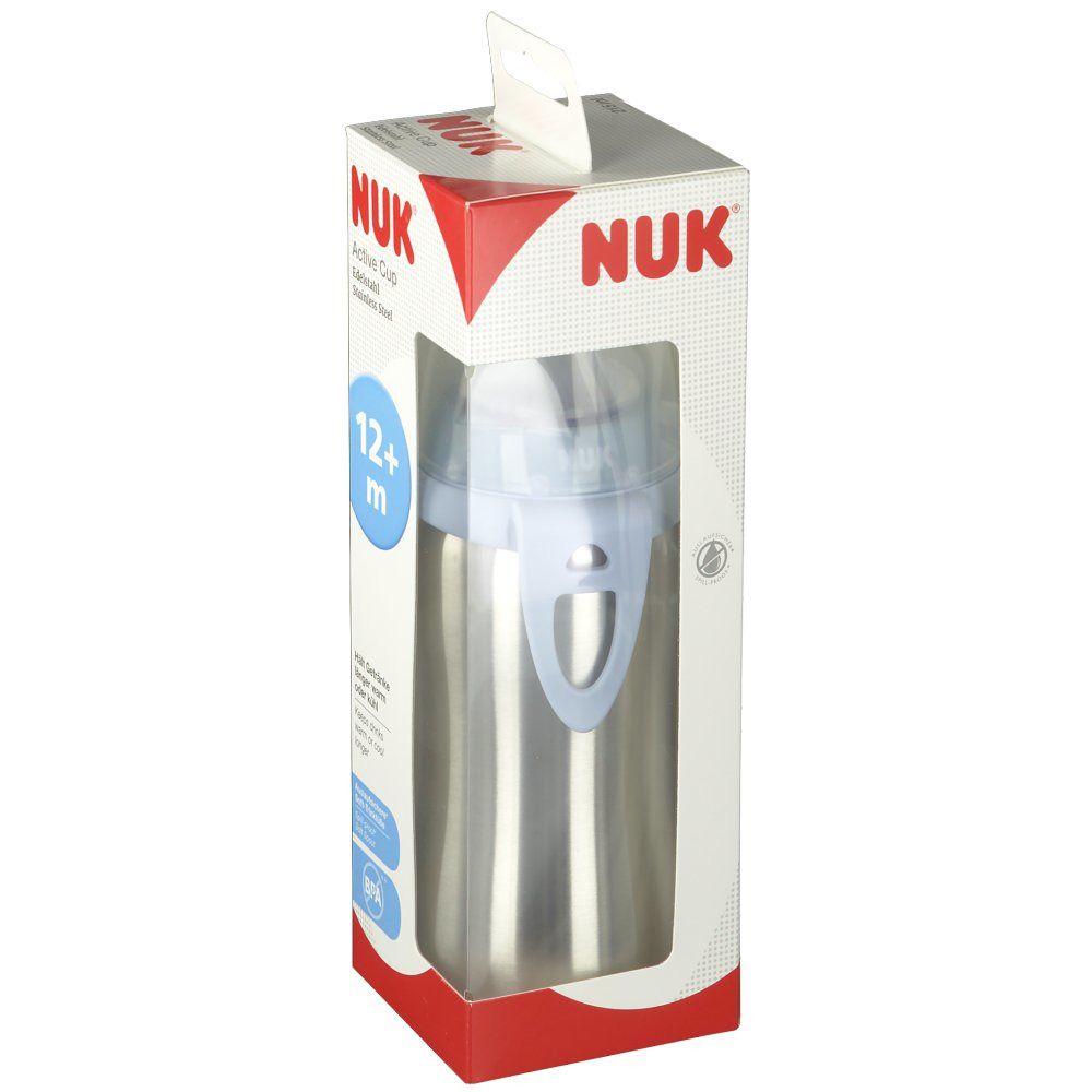 NUK Active Cup Edelstahl 215ml mit Trinktülle Farbe nicht wählbar