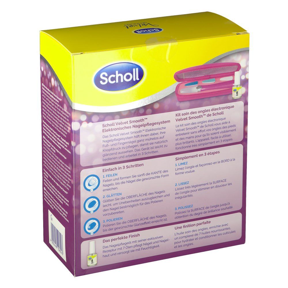 Scholl Velvet Smooth Elektronisches Nagelpflegesystem pink