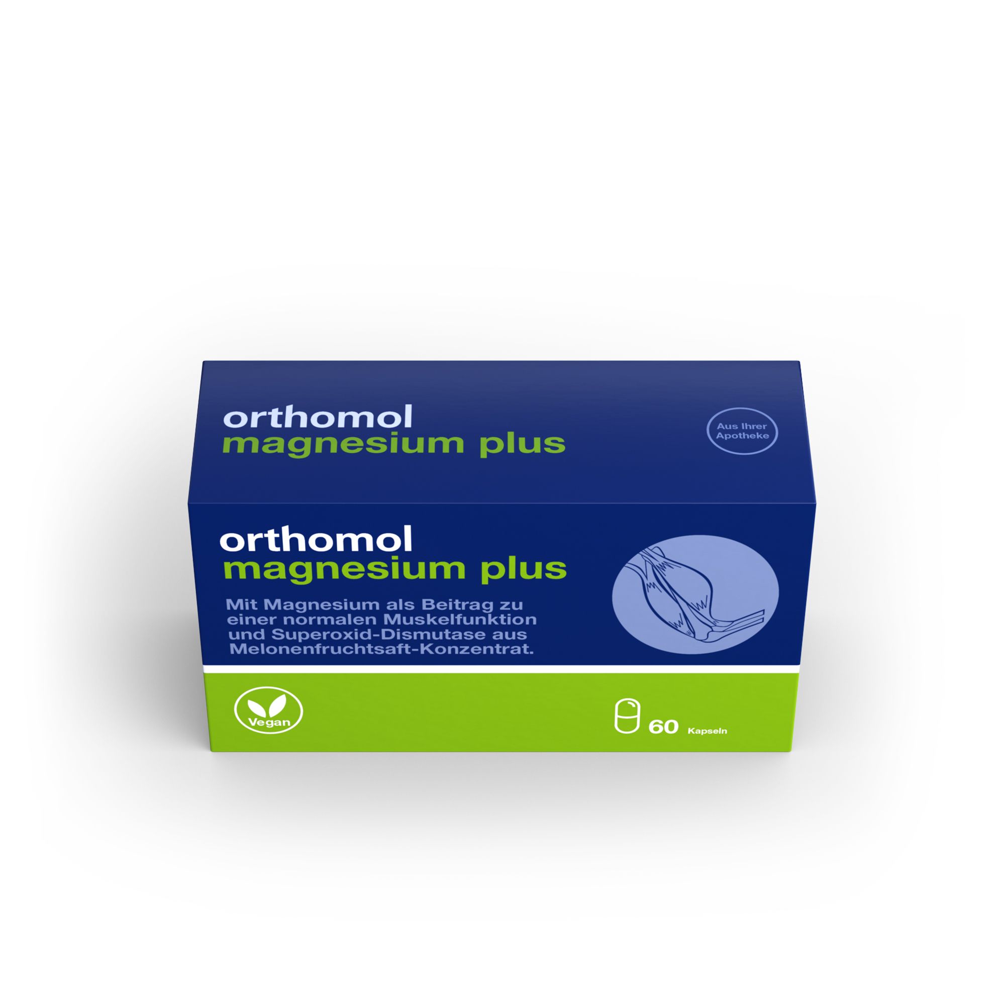 Orthomol Magnesium Plus - für eine normale Muskelfunktion - mit 150 mg Magnesium und Superoxid-Dismutase aus Melonenfruchtsaft-Konzentrat