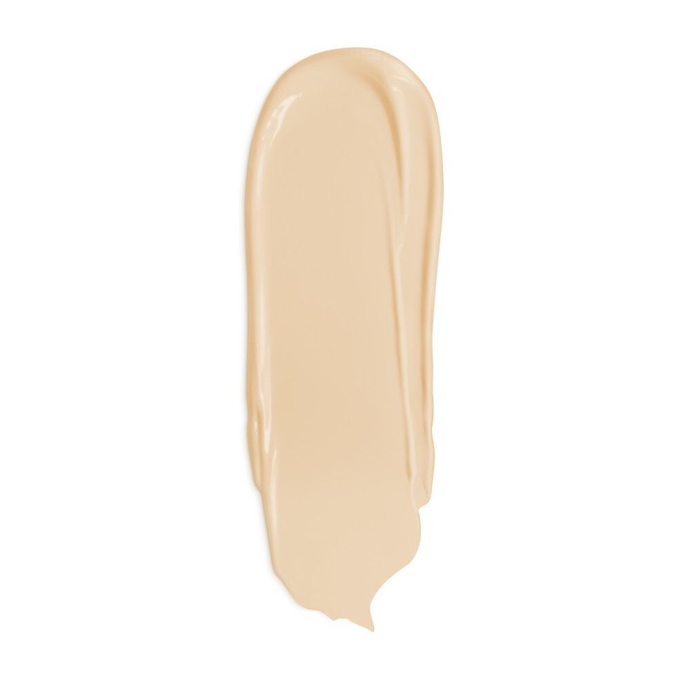 Ausgestrichene Sonnencreme. Farbton: hellbeige.