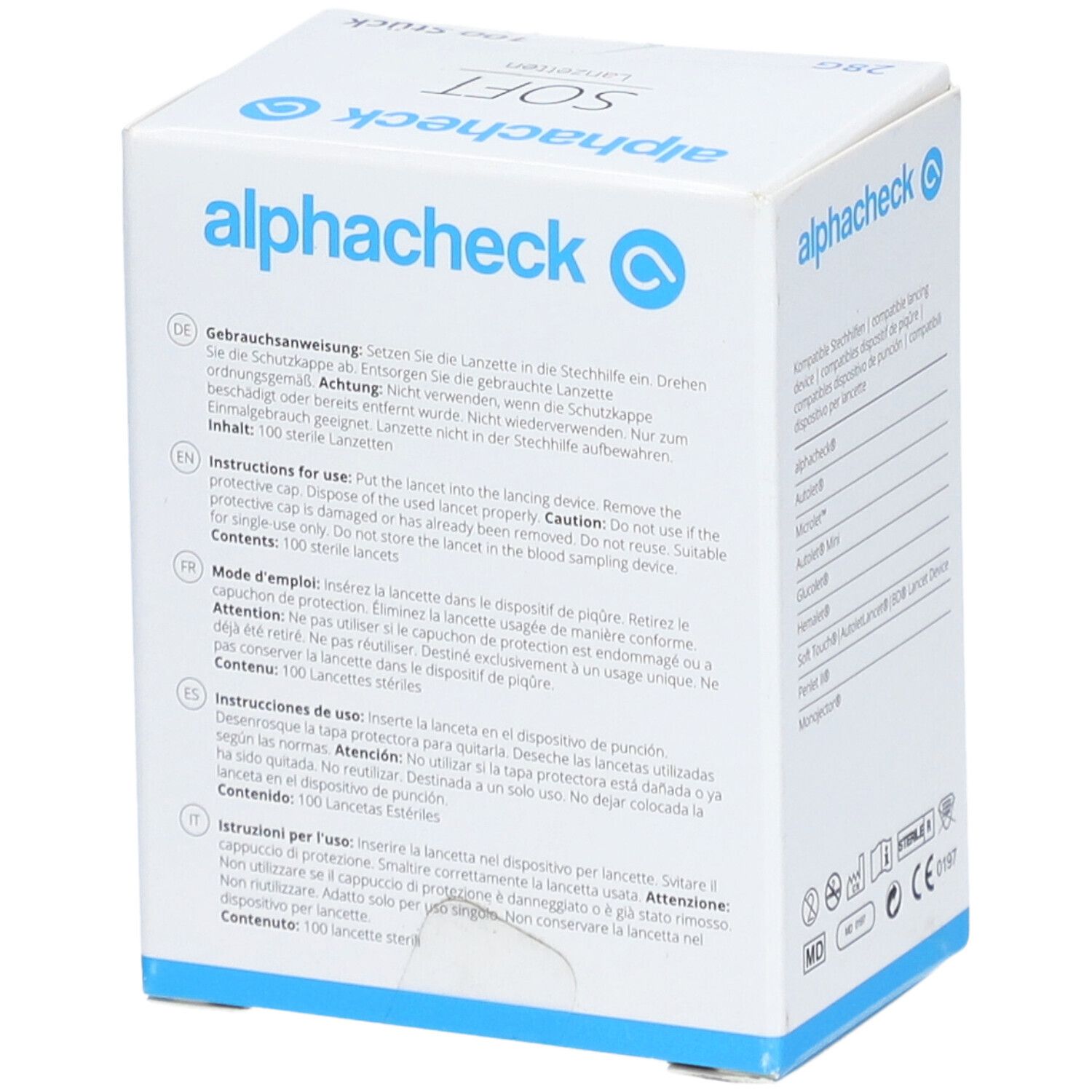 alphacheck soft Lanzetten 28 G