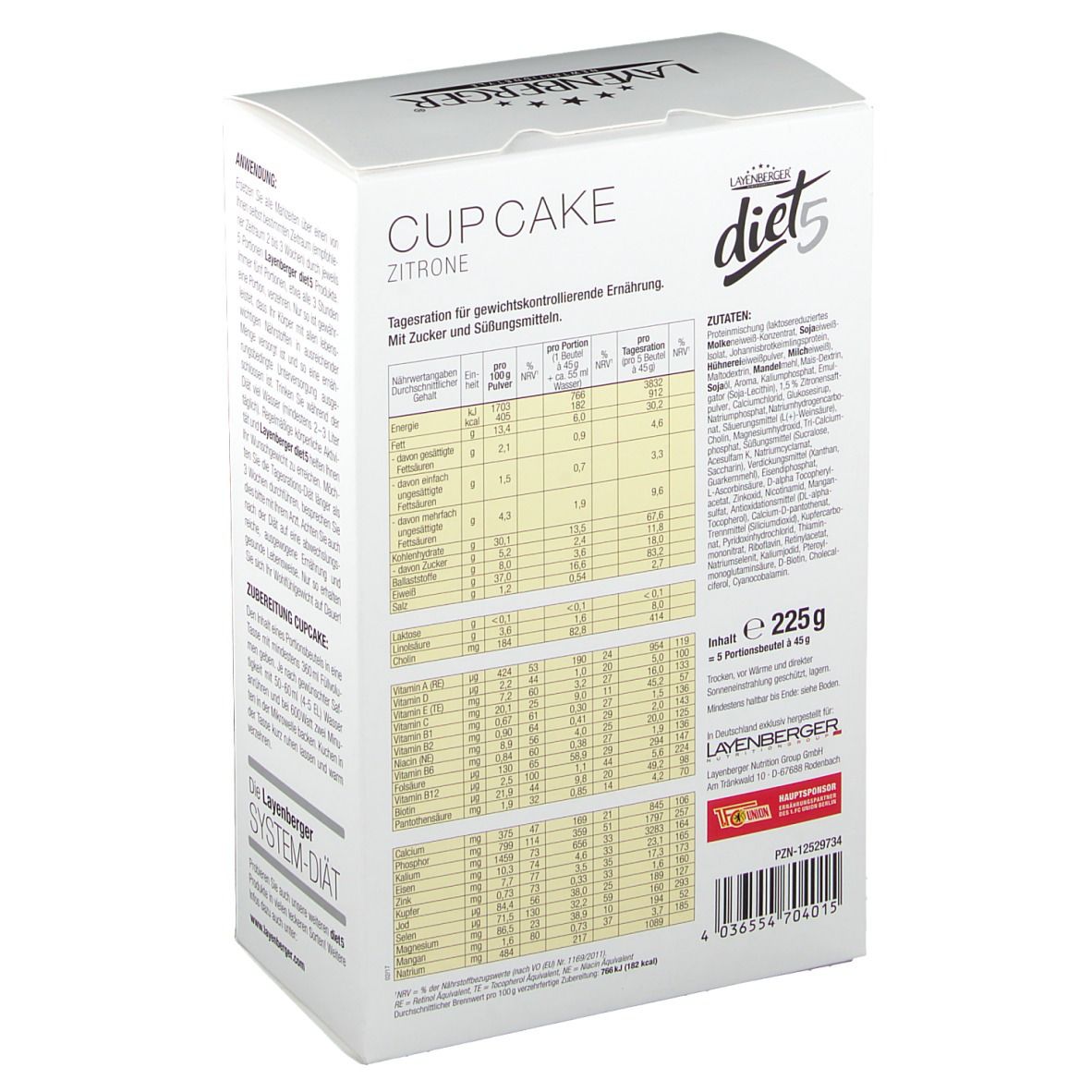 LAYENBERGER® diet5 Cup Cake Zitrone
