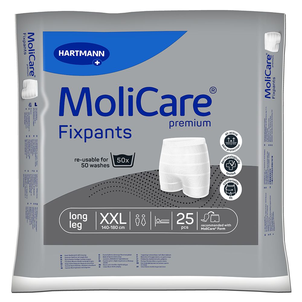 MoliCare Fixpants long leg Gr.XXL, für einen sicheren Sitz von anatomisch geformten Inkontinenzeinlagen und Inkontinenzvorlagen