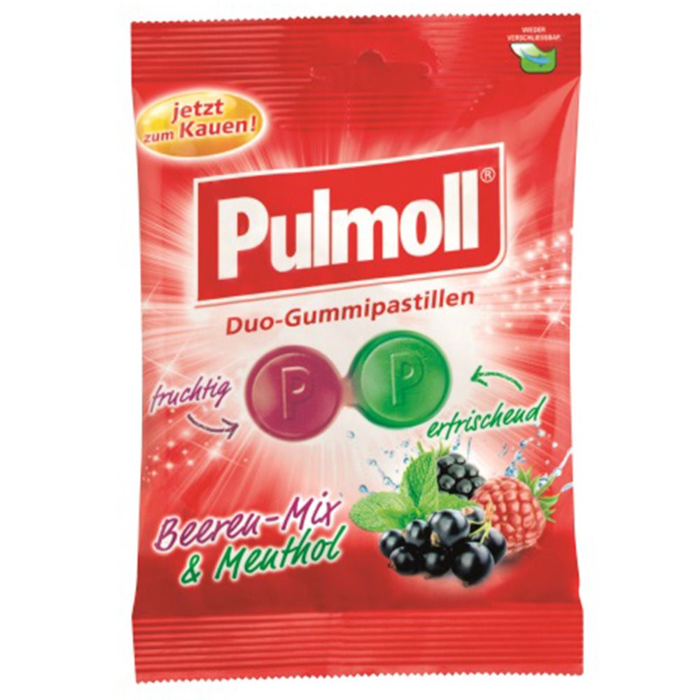 Pulmoll Duo-Gummipastillen Beeren-Mix & Menthol