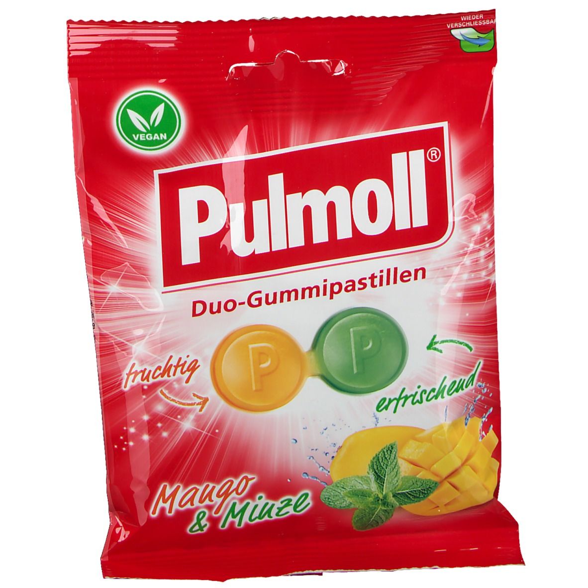 Pullmoll® Duo-Gummipastillen Mango & Minze