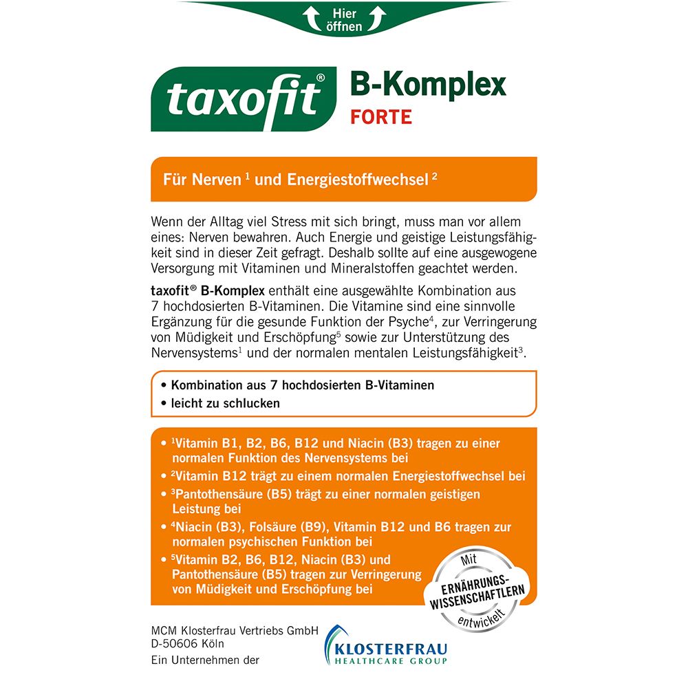 taxofit® B-Komplex Forte