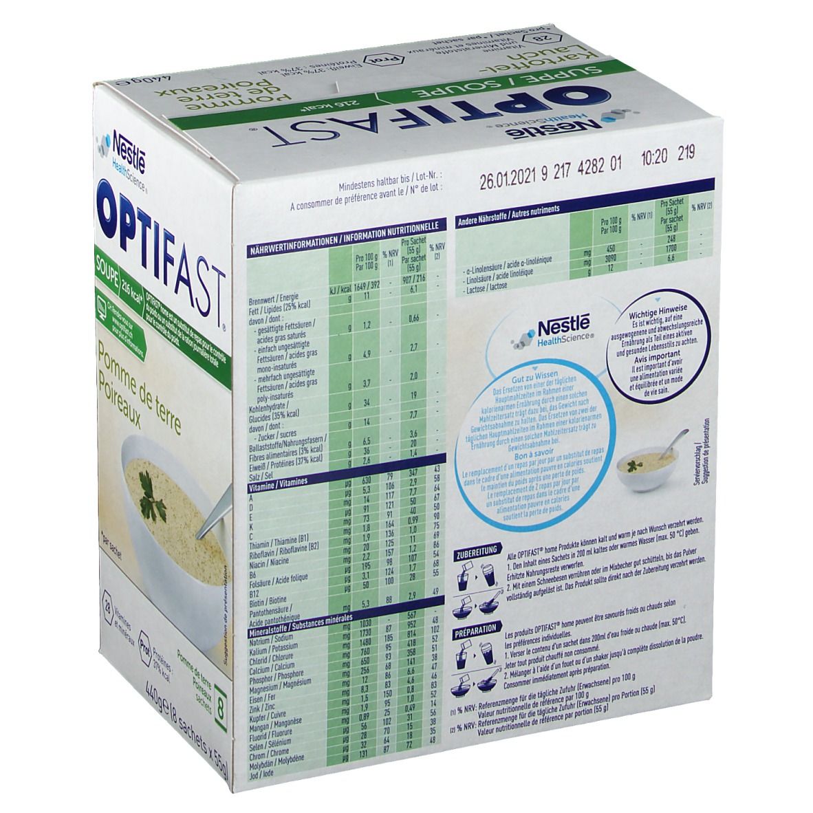 OPTIFAST® home Suppen Kartoffel-Lauch