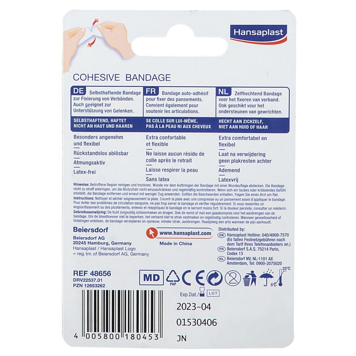 Hansaplast Cohesive Bandage 6 cm x 4 m