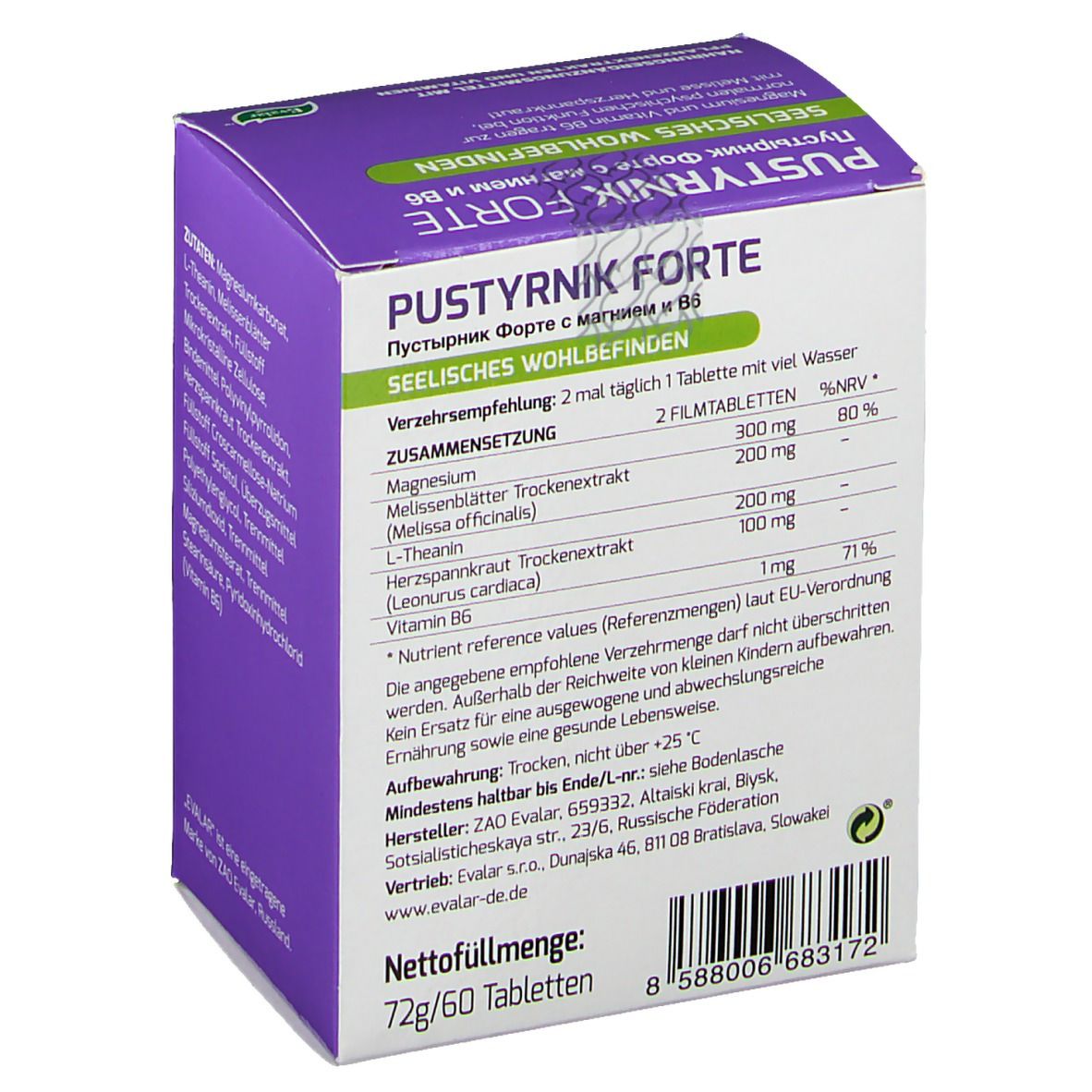 PUSTYRNIK FORTE Seelisches Wohlbefinden
