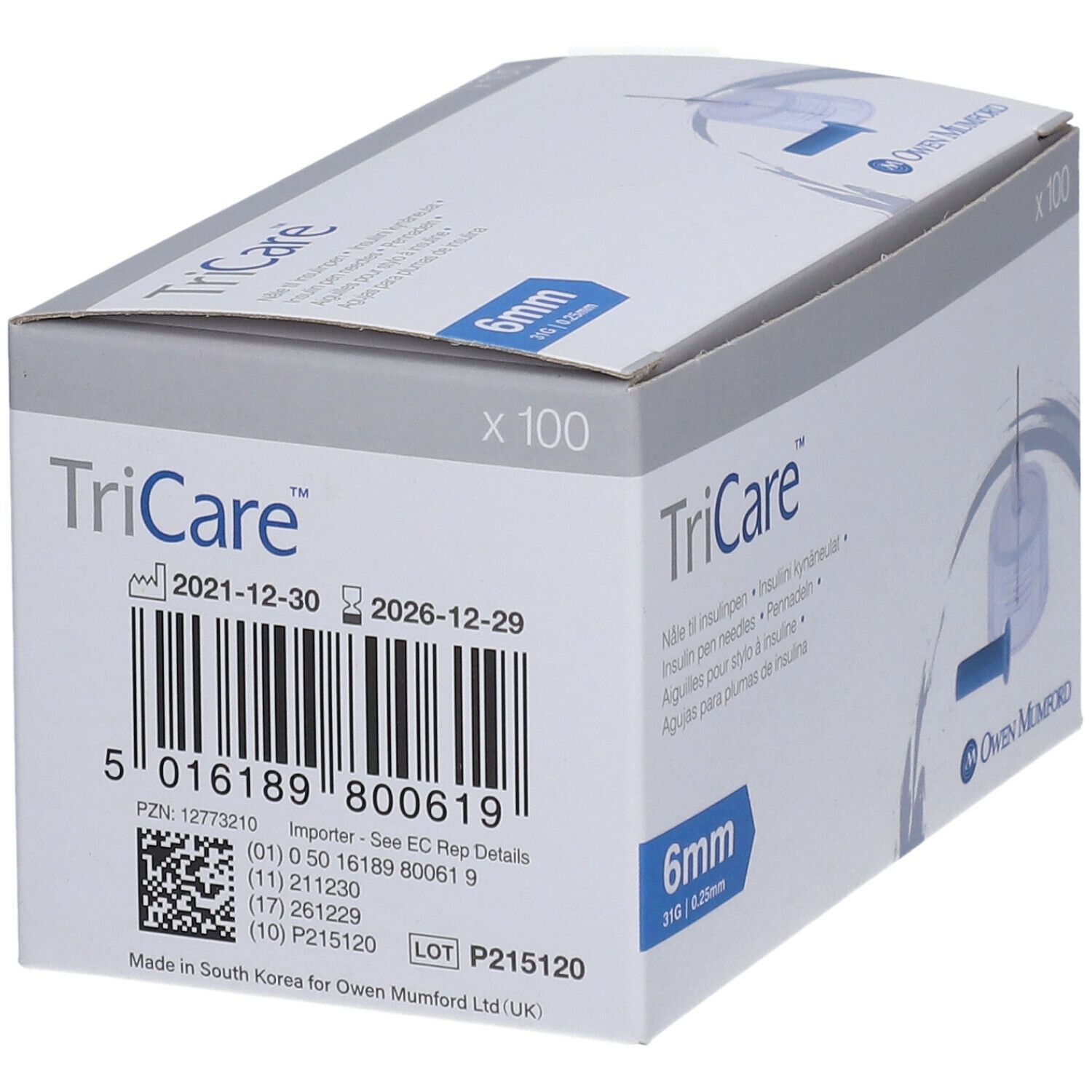 TriCare Pen-Nadeln 6 mm 0.25 mm 31G