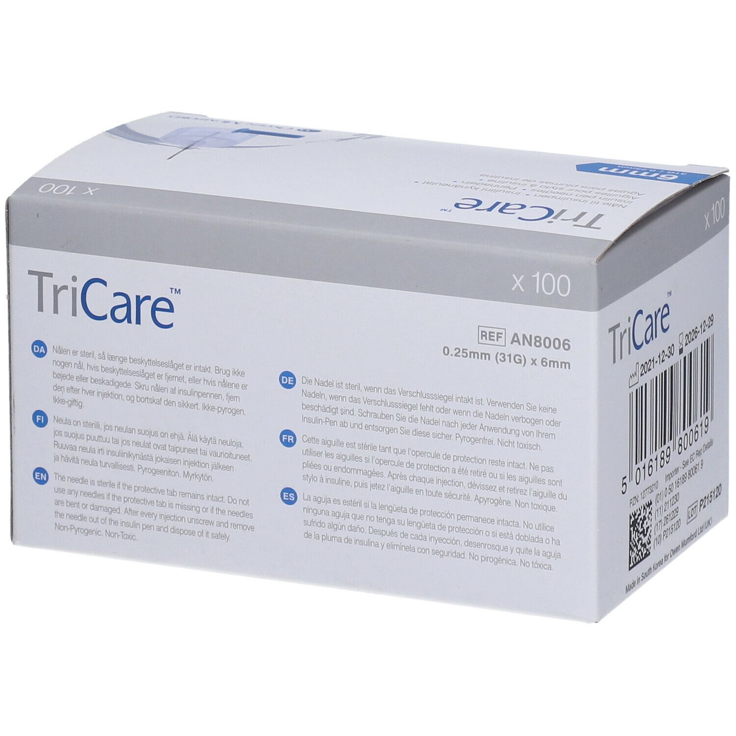 TriCare Pen-Nadeln 6 mm 0.25 mm 31G