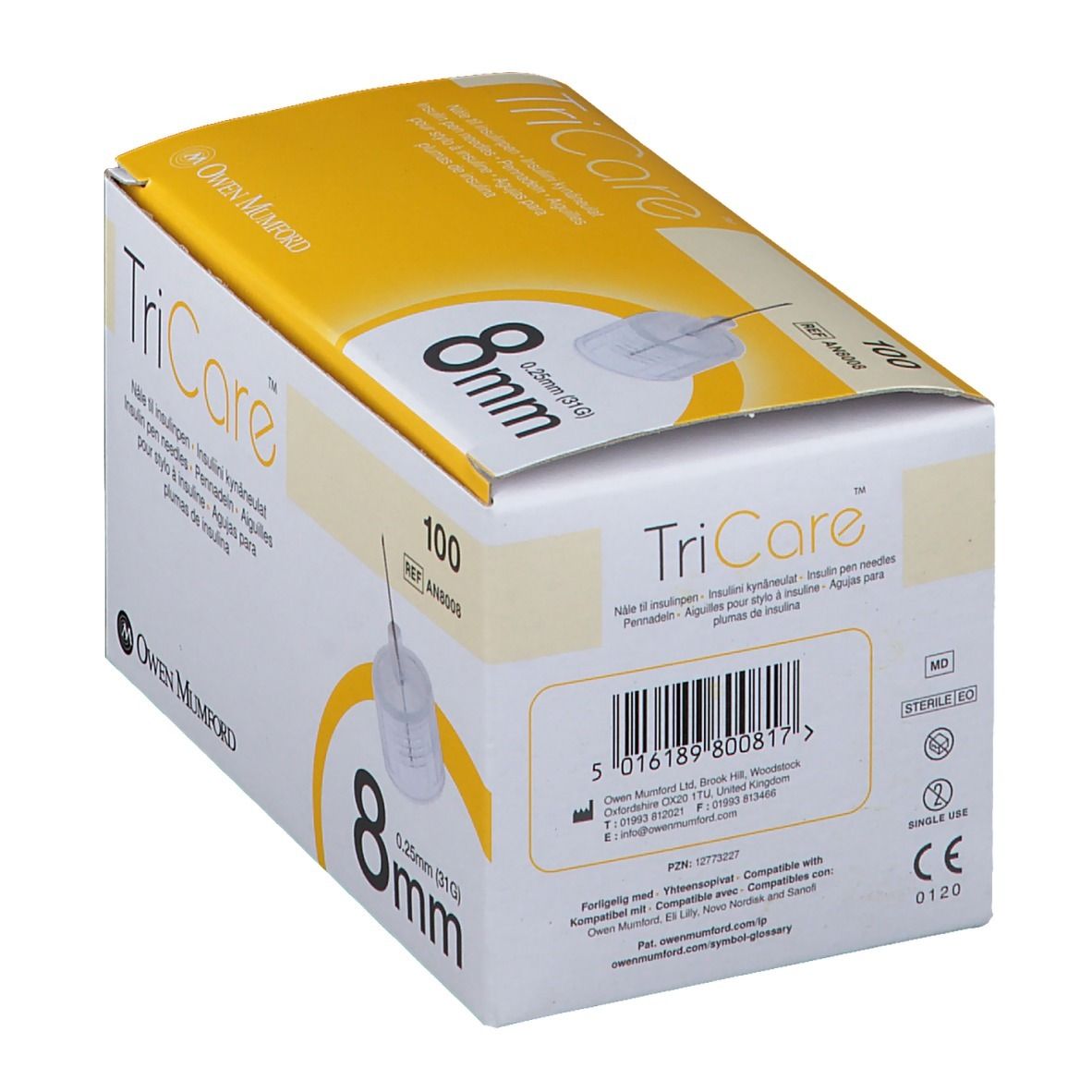 TriCare Pen-Nadeln 8 mm 0.25 mm 31G