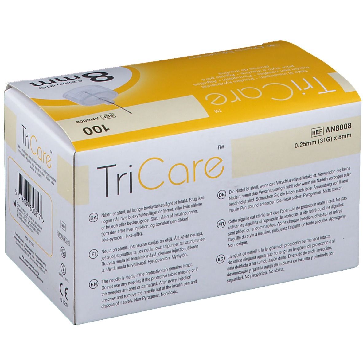 TriCare Pen-Nadeln 8 mm 0.25 mm 31G