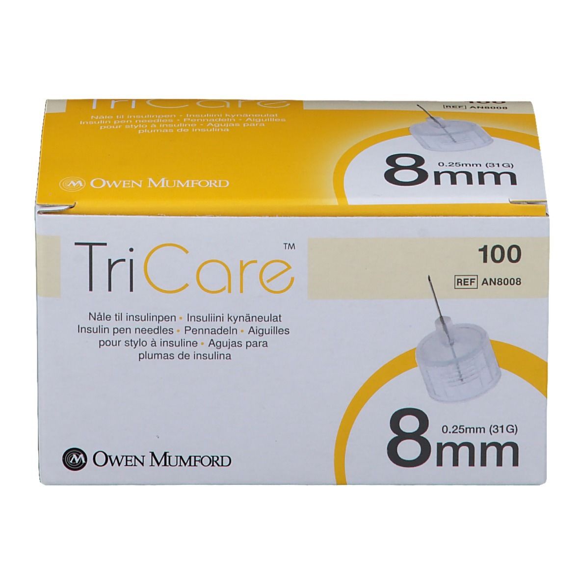 TriCare Pen-Nadeln 8 mm 0.25 mm 31G