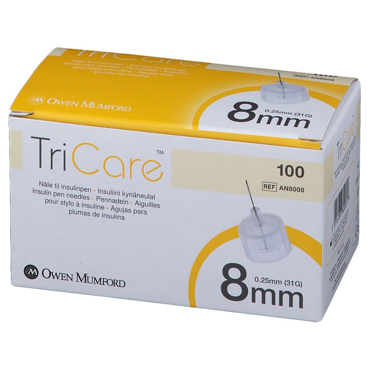 TriCare Pen-Nadeln 8 mm 0.25 mm 31G