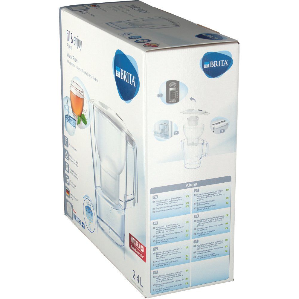 BRITA® fill & enjoy Aluna Tischwasserfilter 2,4 Liter weiß