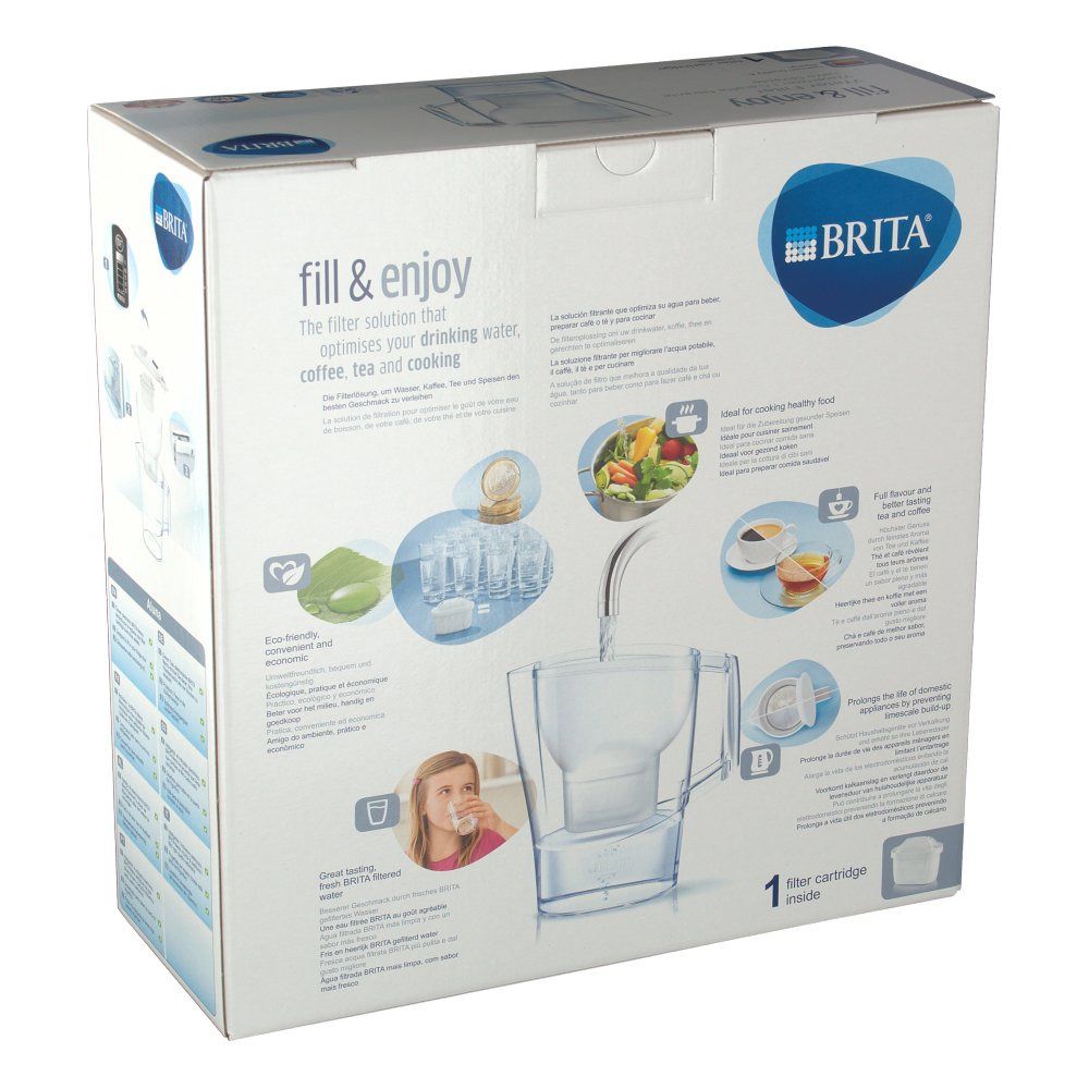 BRITA® fill & enjoy Aluna Tischwasserfilter 2,4 Liter weiß