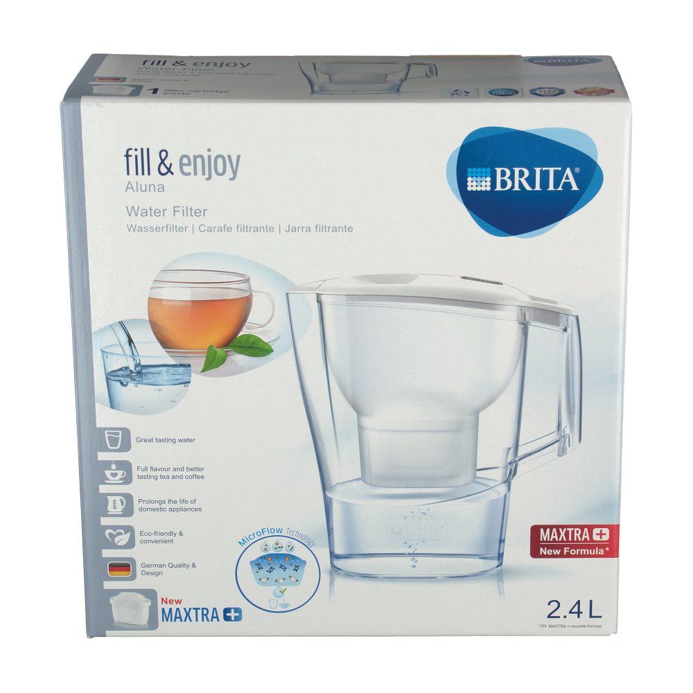 BRITA® fill & enjoy Aluna Tischwasserfilter 2,4 Liter weiß
