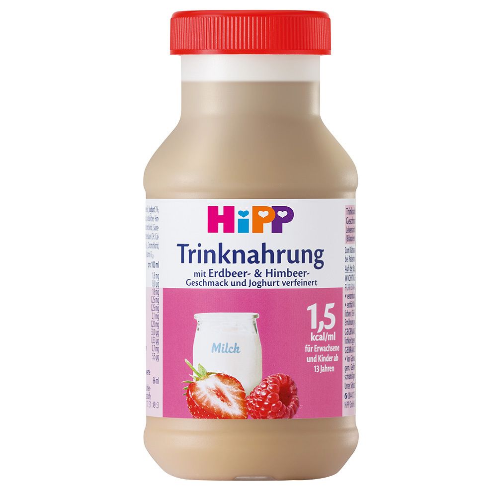 HIPP Trinknahrung mit Erdbeer und Himbeer hochkalorisch