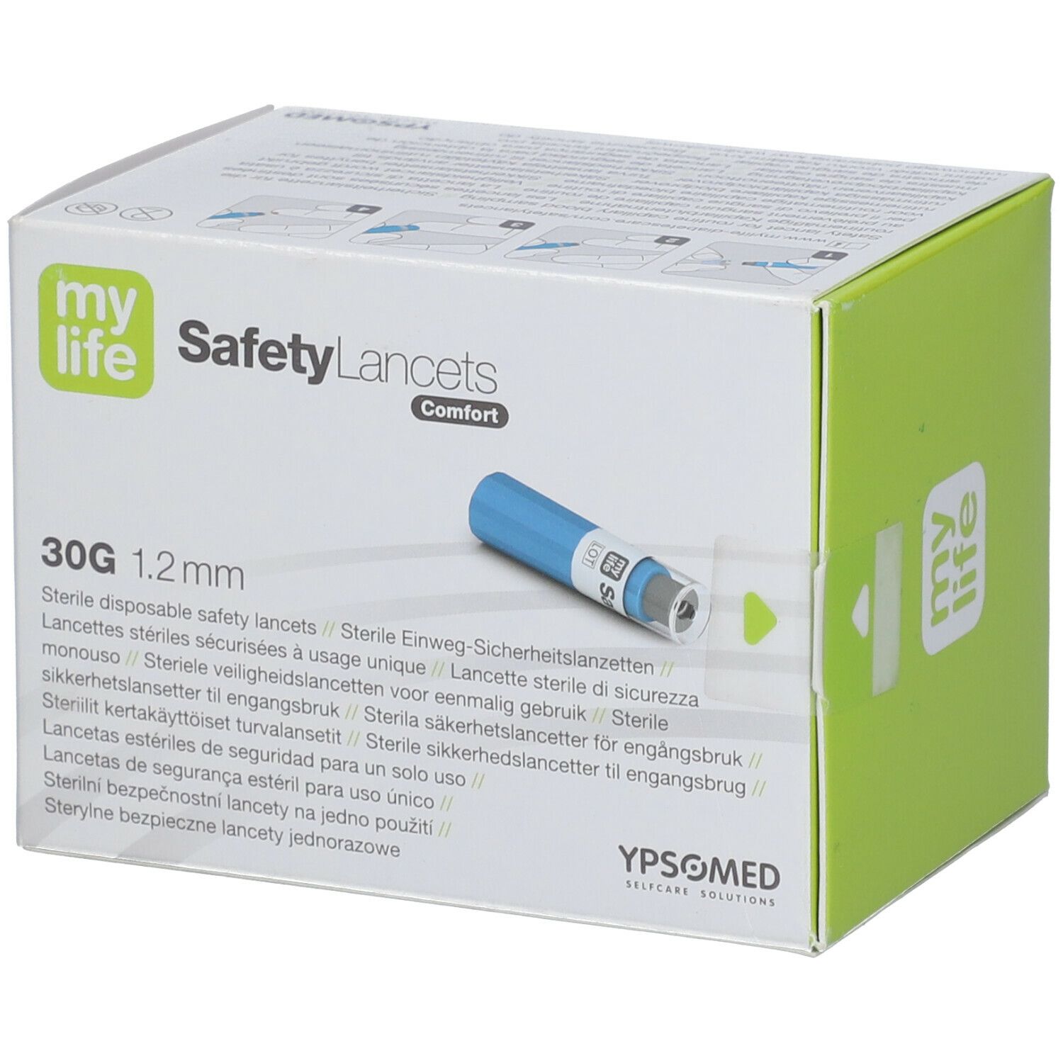 mylife SafetyLancets Comfort Sicherheitsnadeln 30G 1,2 mm