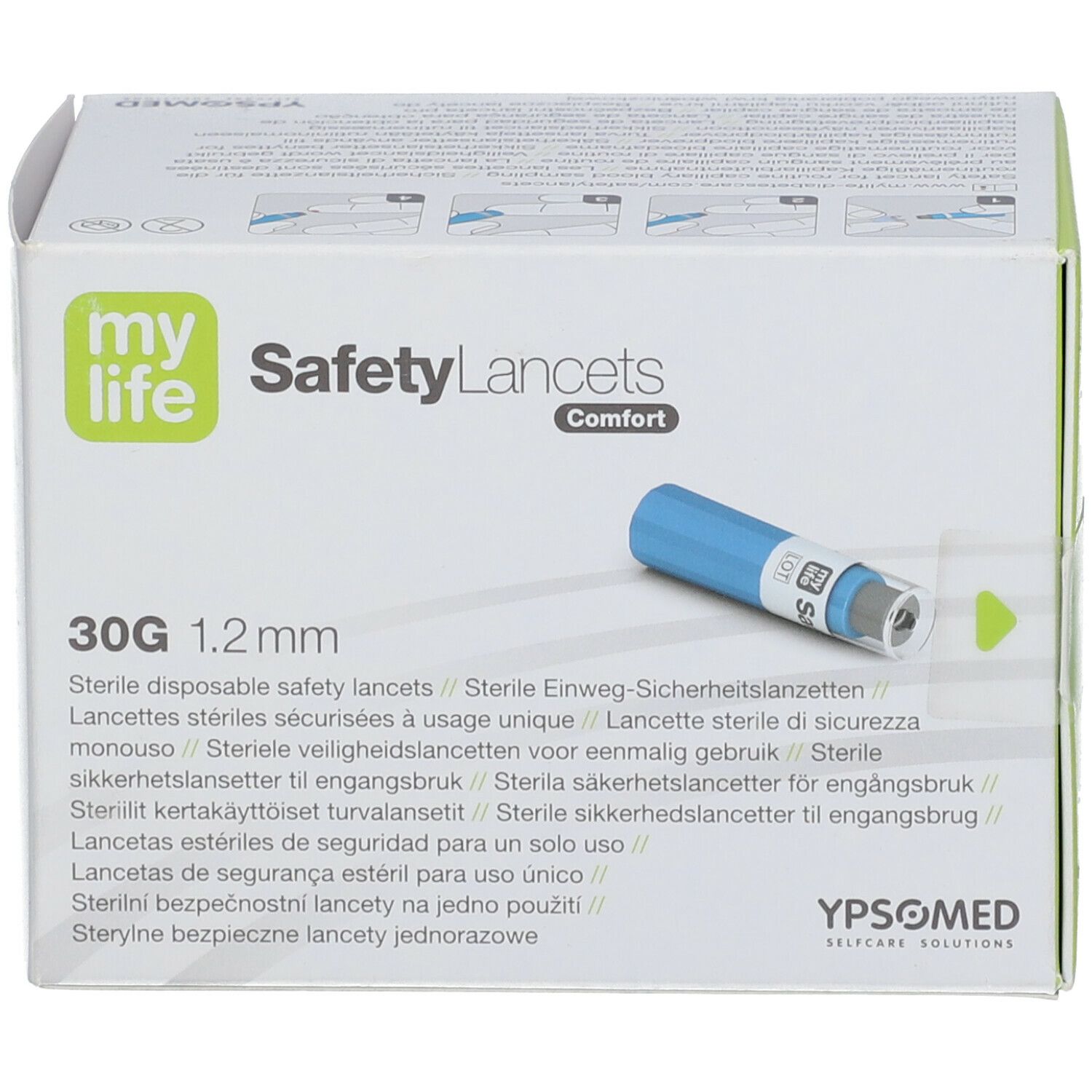 mylife SafetyLancets Comfort Sicherheitsnadeln 30G 1,2 mm