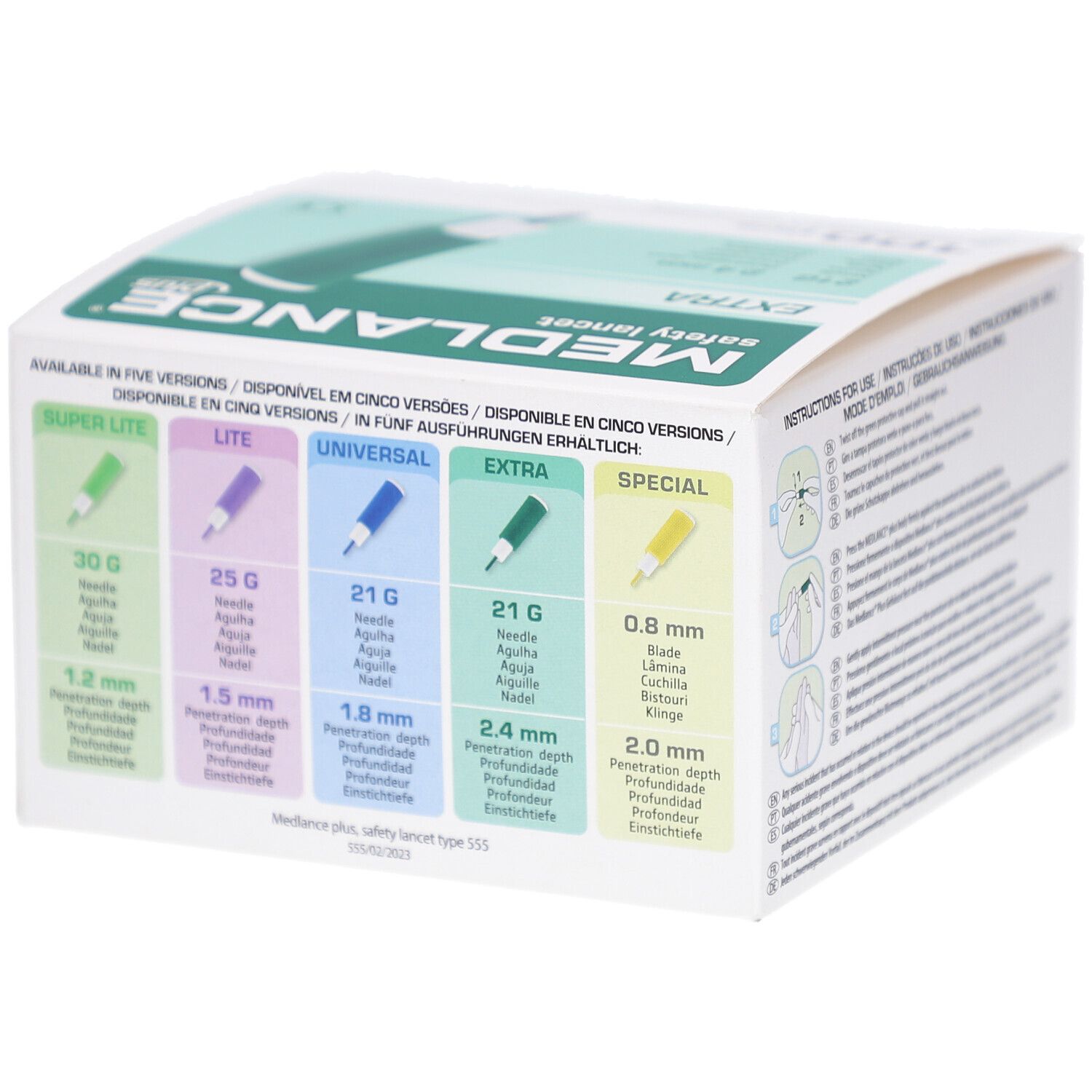 MEDLANCE plus Extra Sicherheitslanzetten 21 G 2,4 mm