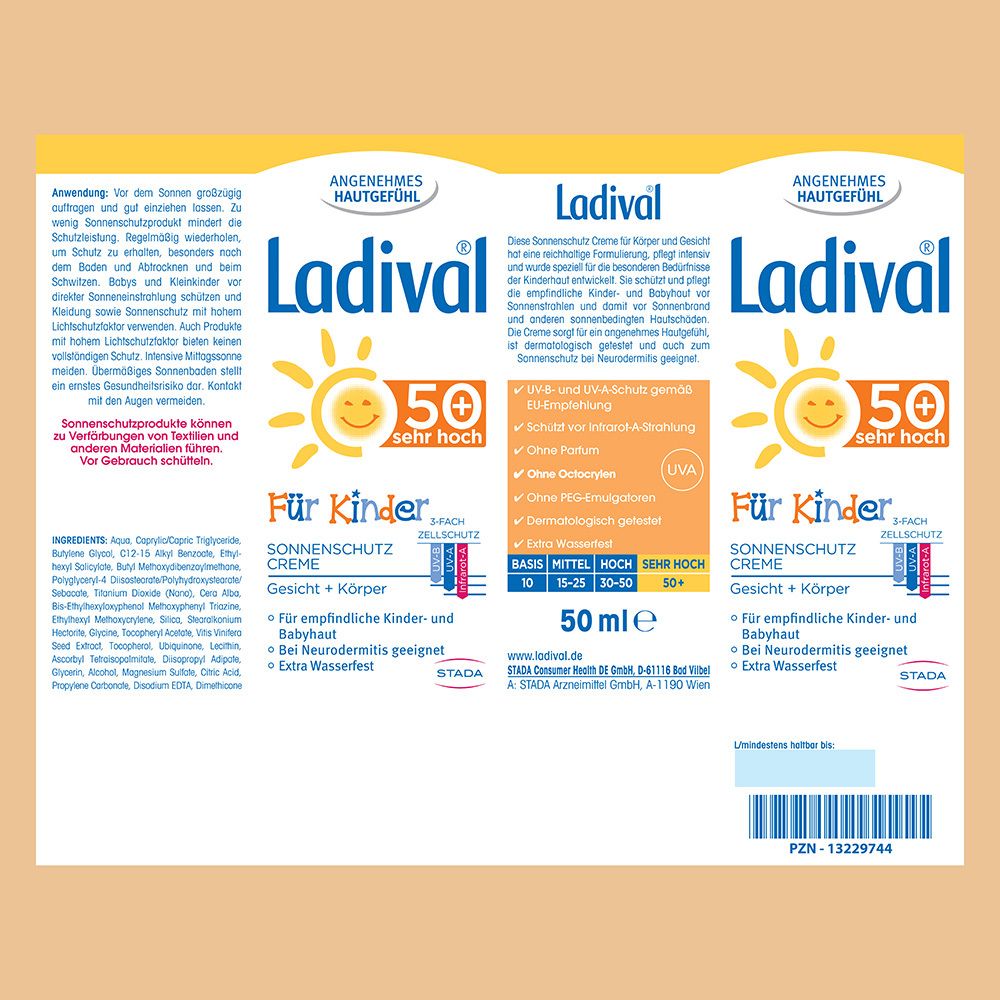 Ladival® Kinder Sonnencreme für das Gesicht LSF 50+