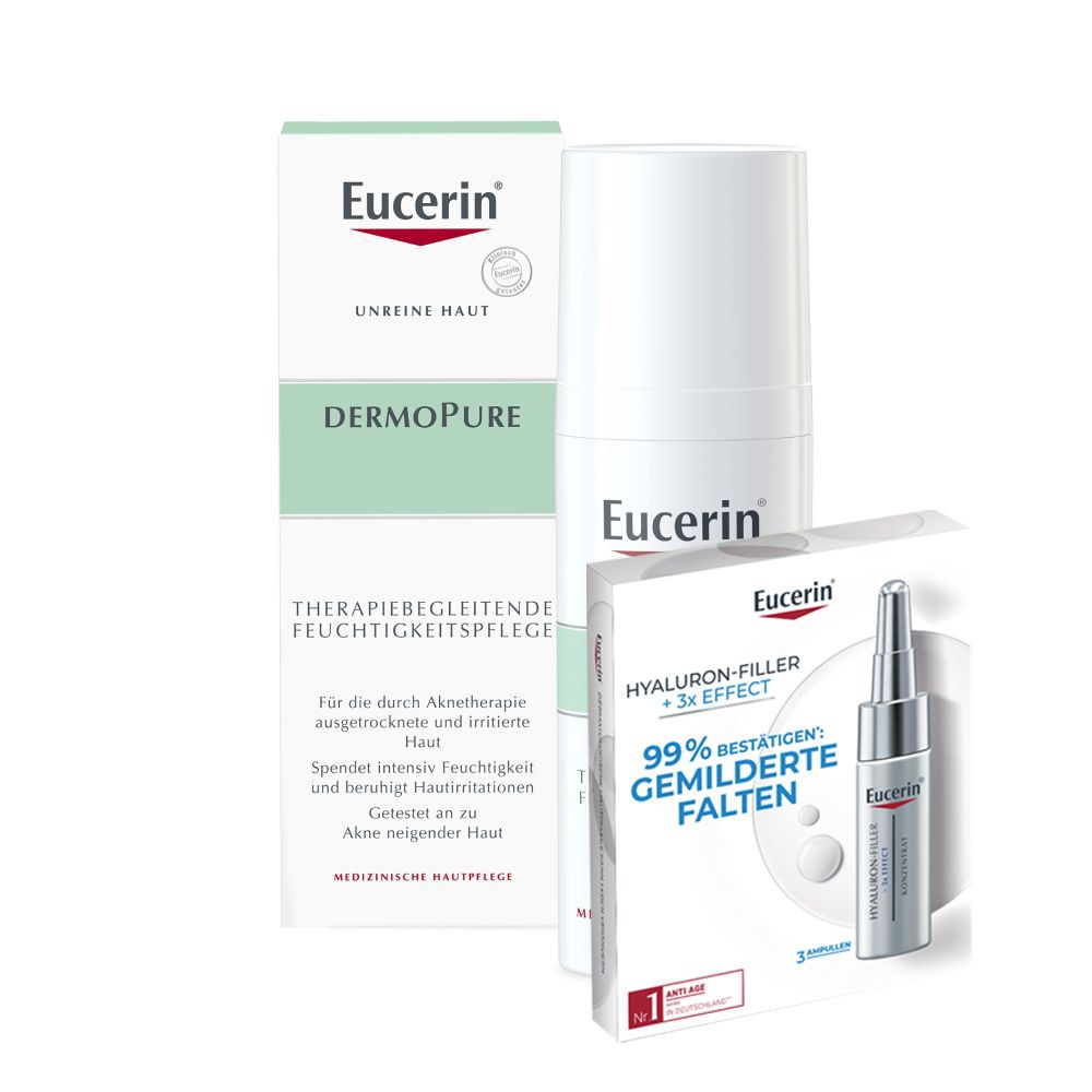 Eucerin® DermoPure Therapiebegleitende Feuchtigkeitspflege – feuchtigkeitsspendende Creme für ausgetrocknete und irritierte Haut
