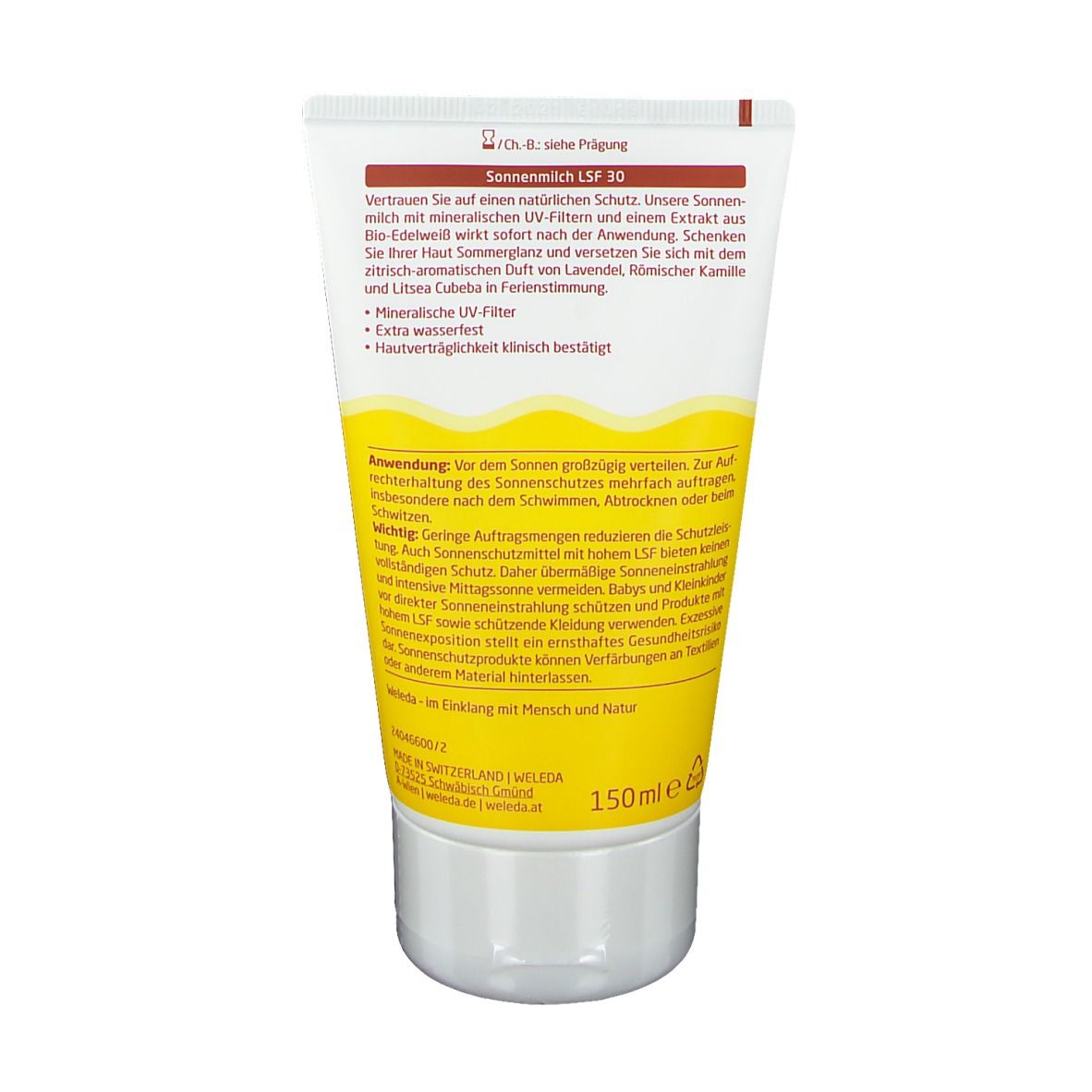 Weleda Edelweiss Sonnenmilch LSF 30