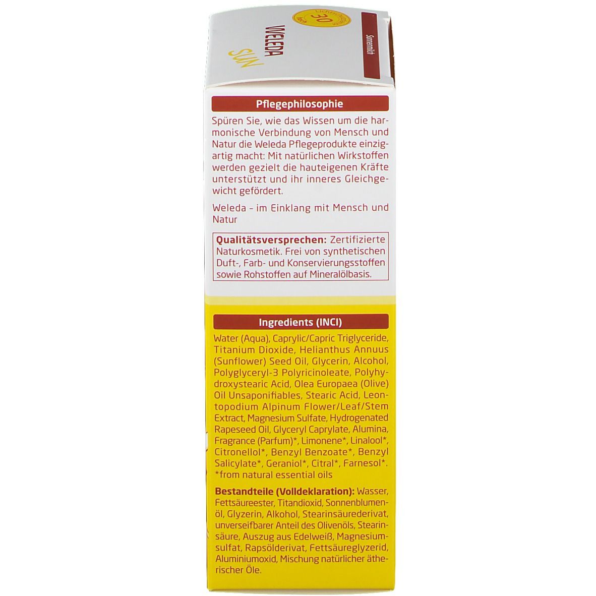 Weleda Edelweiss Sonnenmilch LSF 30