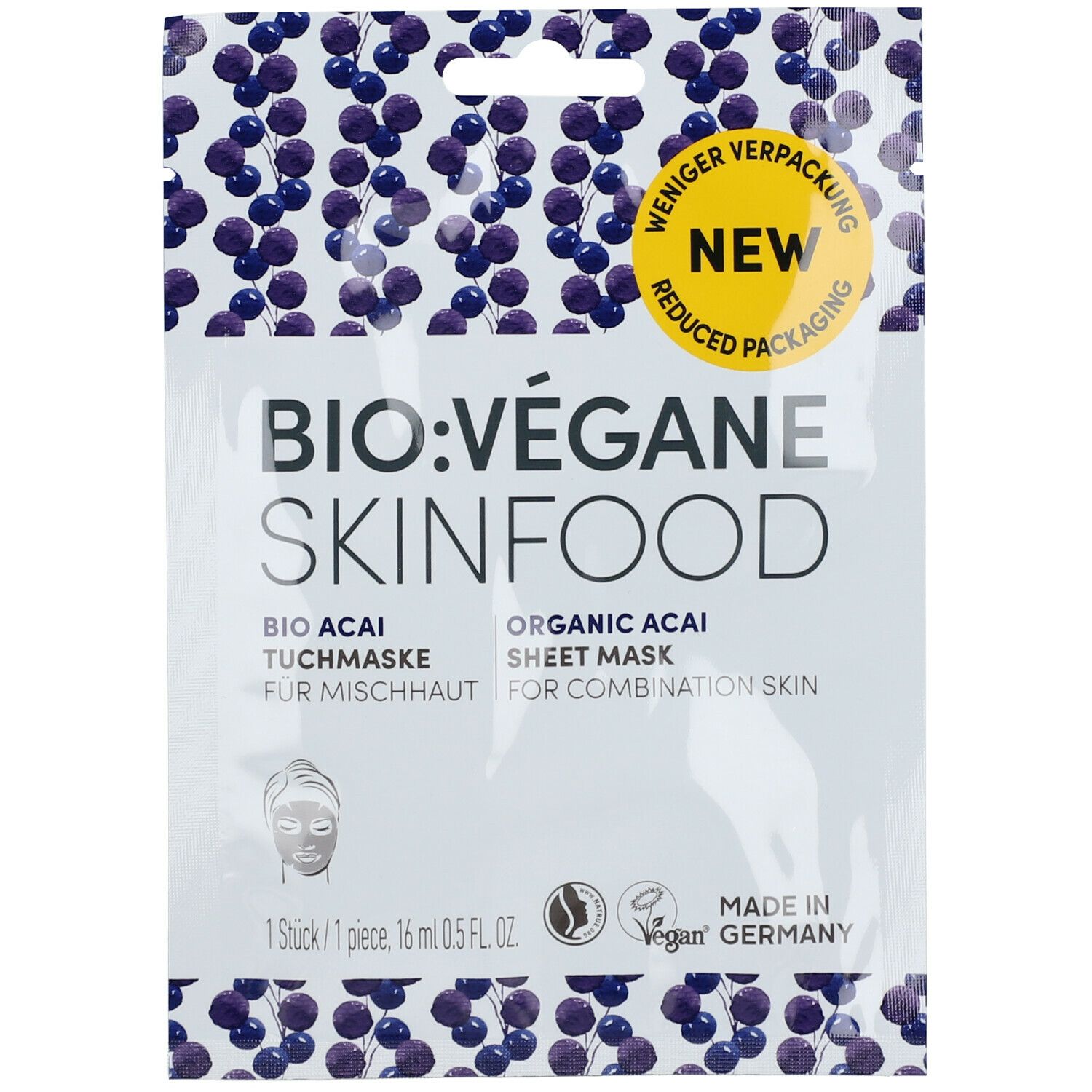BIO VÉGANE SKINFOOD BIO ACAI Tuchmaske