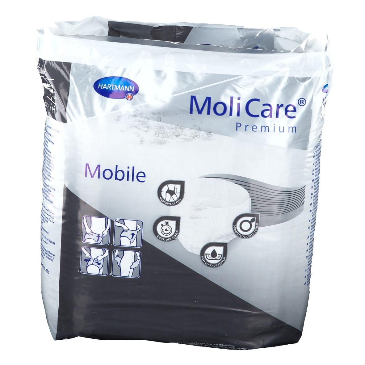 MoliCare Premium Mobile 10 Tropfen Gr. M, Einweg-Inkontinenzunterwäsche für Männer und Frauen, Windelhosen für Erwachsene