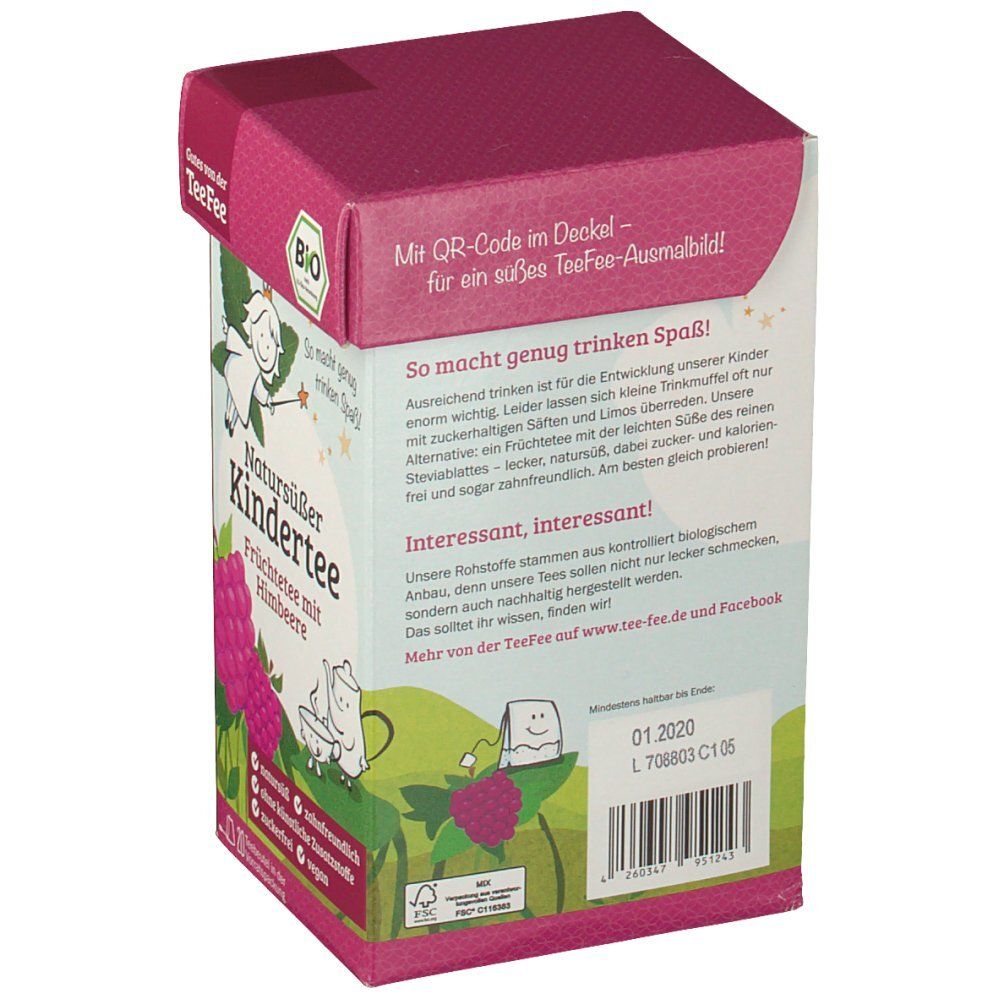 TeeFee Bio Früchtetee mit Himbeere zuckerfrei