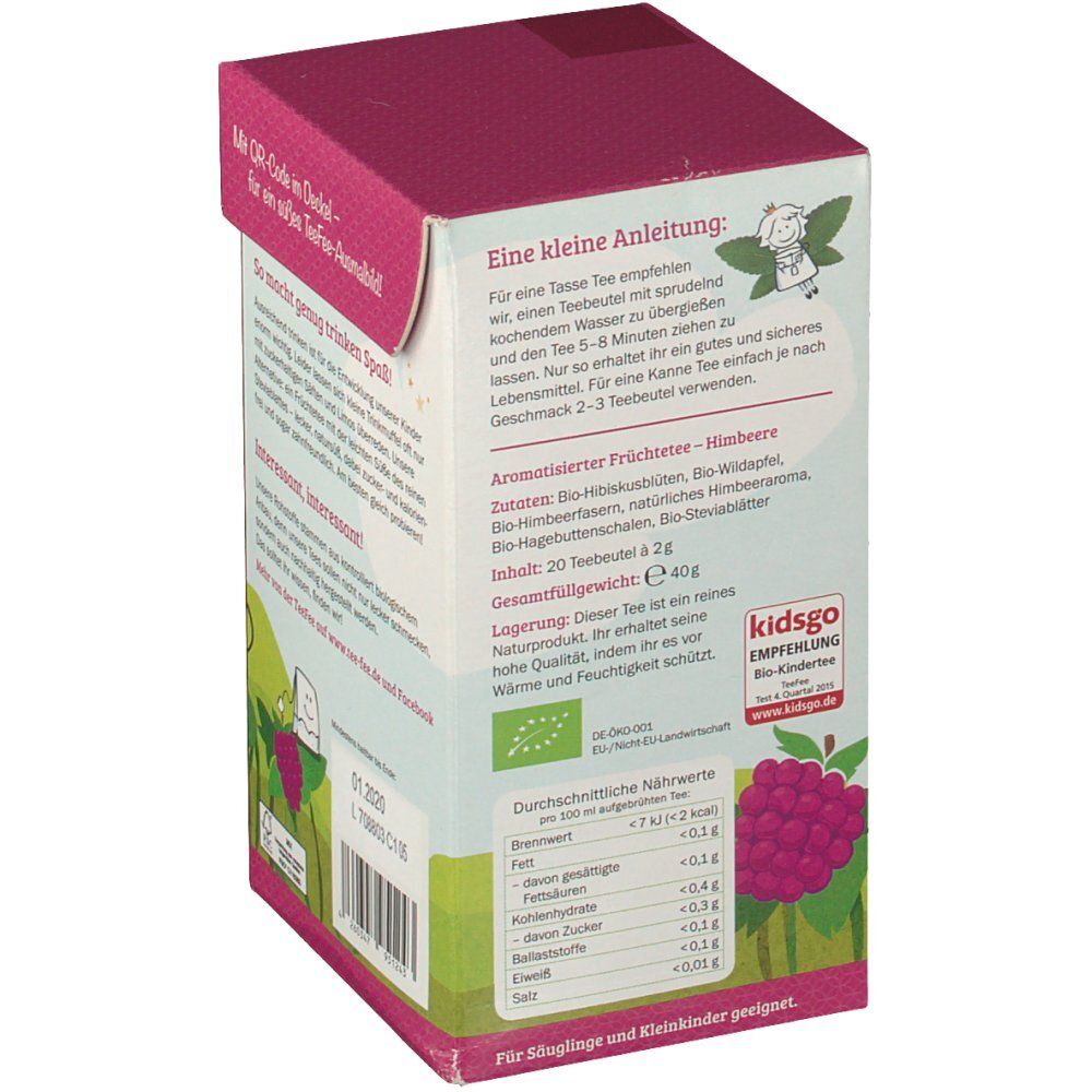 TeeFee Bio Früchtetee mit Himbeere zuckerfrei