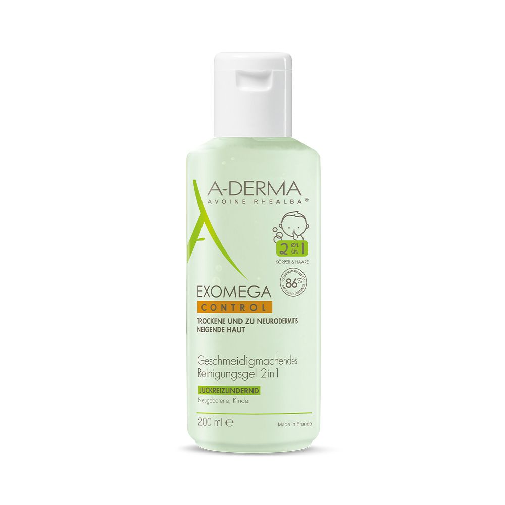 A-DERMA EXOMEGA Control Geschmeidigmachendes Reinigungsgel 2 in 1