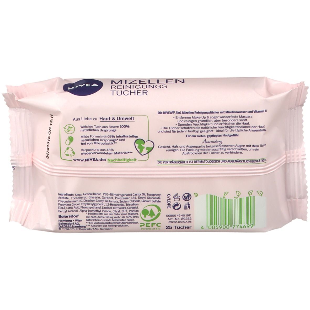 NIVEA®  3in1 Mizellen Reinigungstücher (Motiv nicht wählbar)