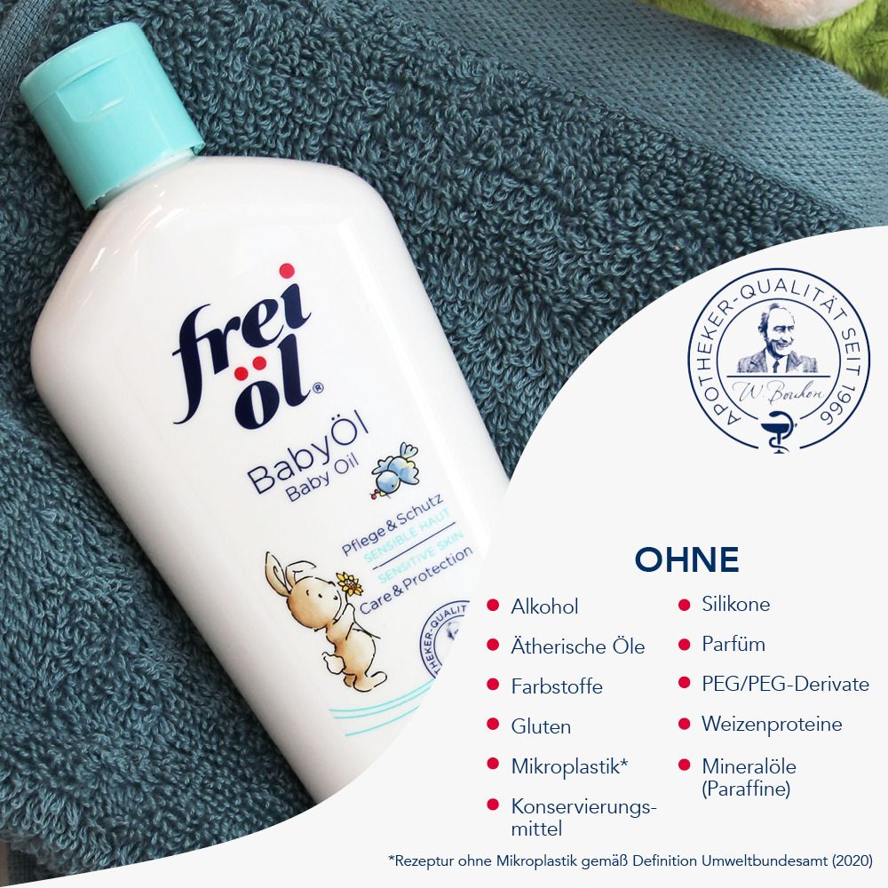 Frei Öl Baby Oil 140ml - Gentle Skin Care With Natural Oils, Vitamin E Enriched