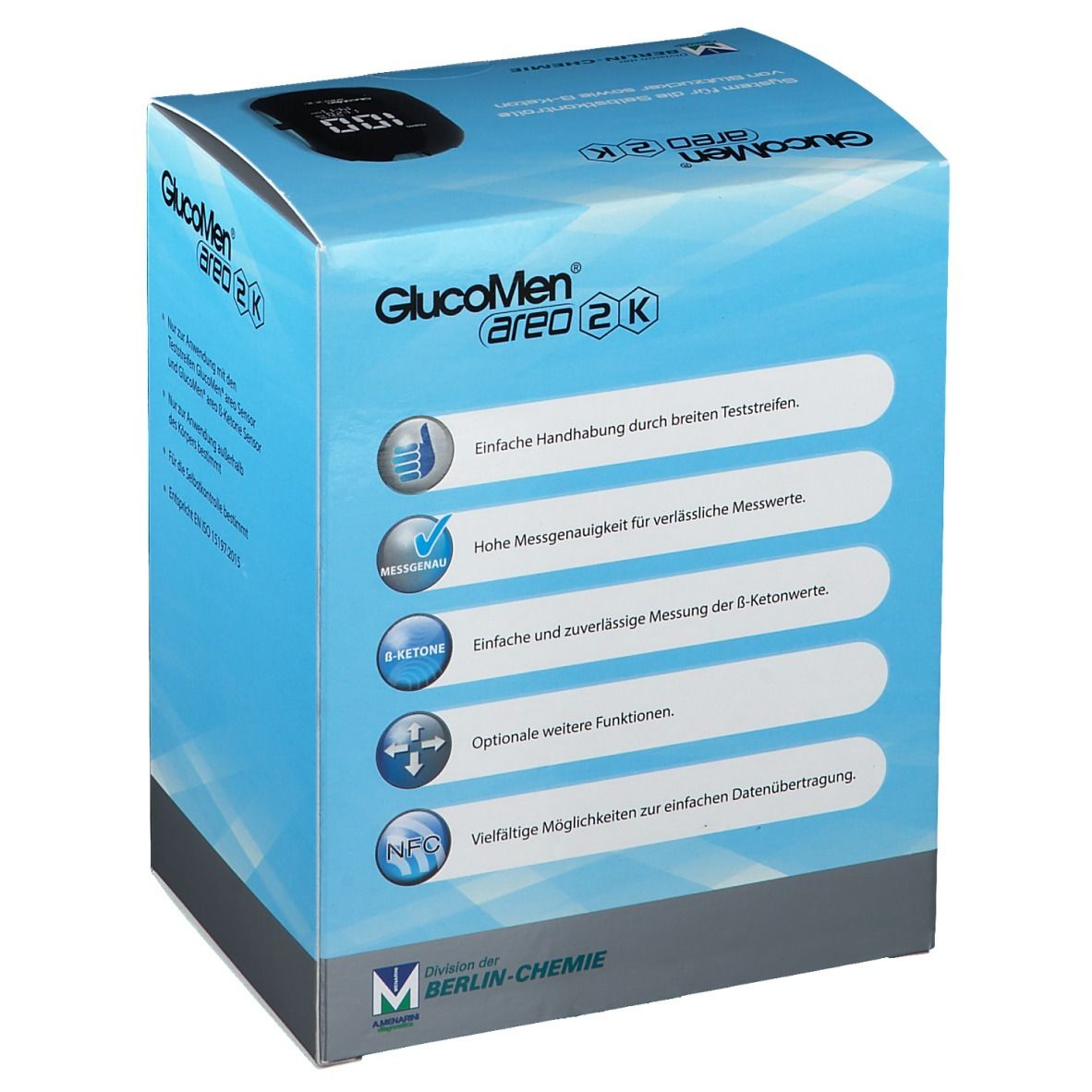 GlucoMen® areo 2K Blutzucker Set mg/dl