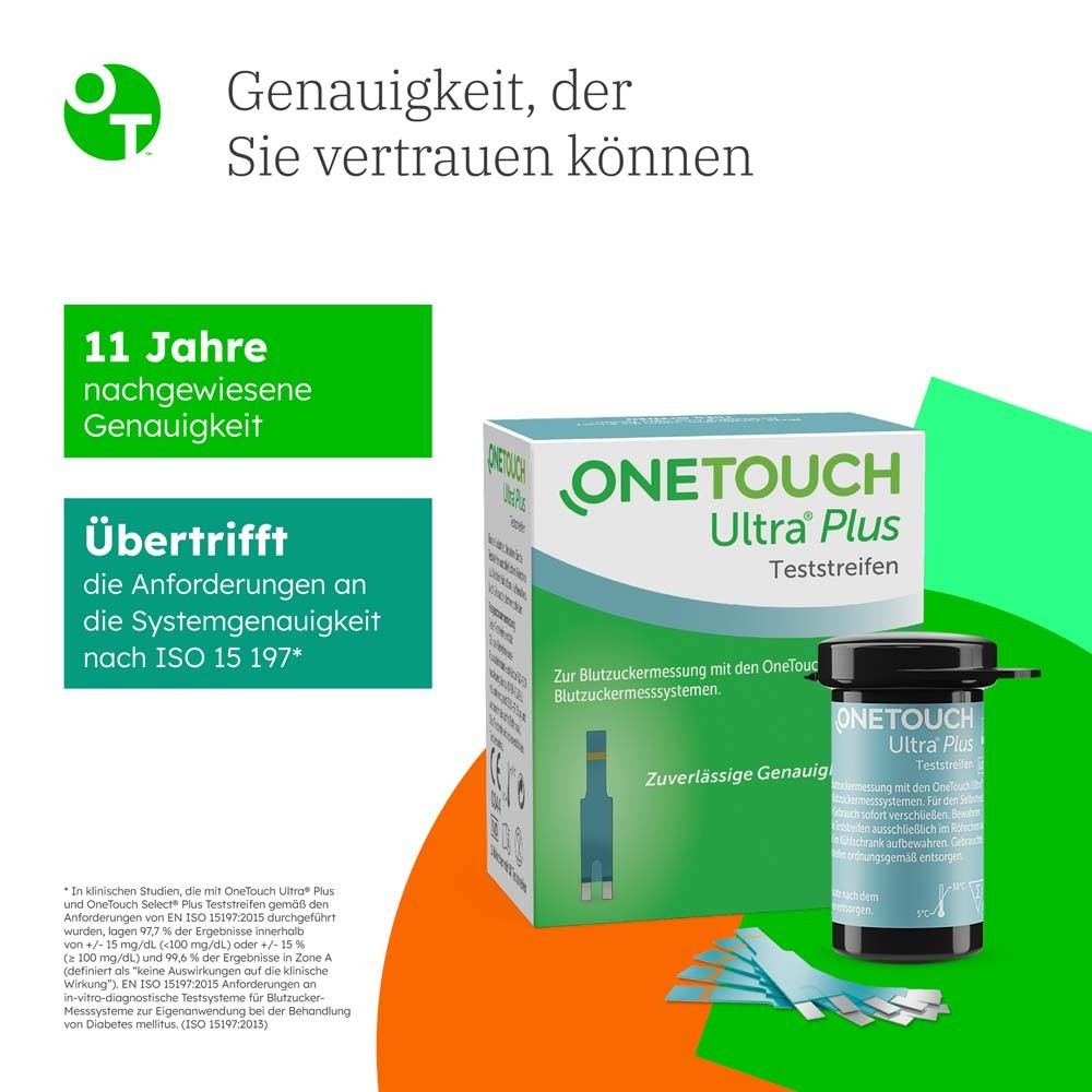 OneTouch Ultra® Plus  Blutzuckerteststreifen zur Blutzucker-Messung bei Diabetes (Zucker-Krankheit)