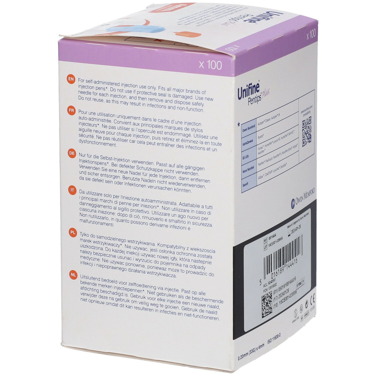 Unifine® Pentips® Plus 33 G 4 mm