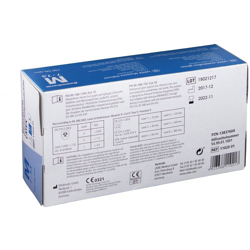 Domotherm® Untersuchungshandschuhe Latex M