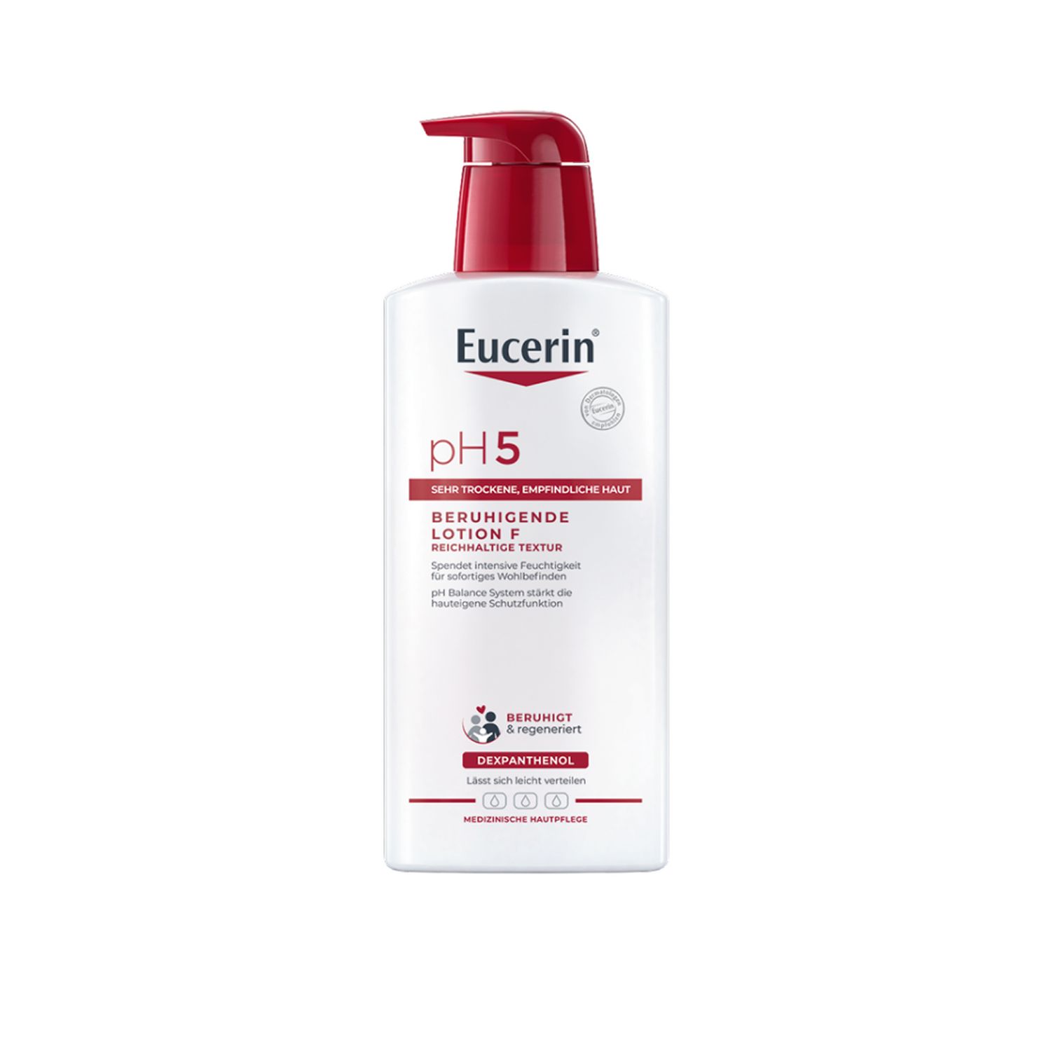 Eucerin® pH5 Reichhaltige Textur Lotion F – beruhigt strapazierte und trockene Haut & macht die Haut widerstandsfähiger