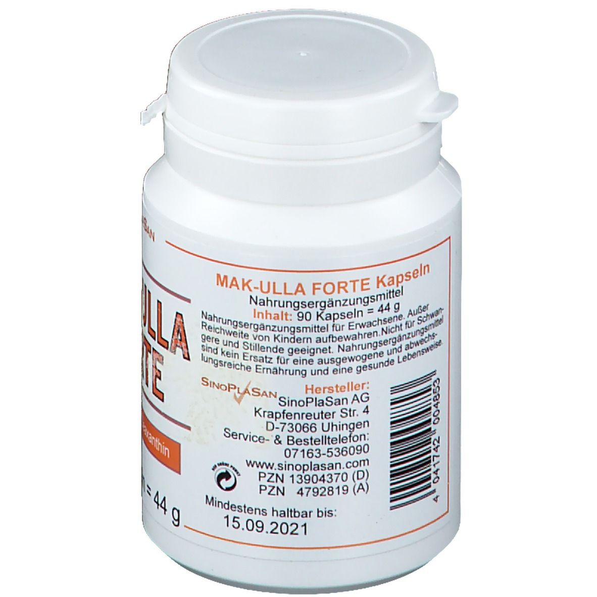 SinoPlaSan  Makula Forte Lutein / Zeaxanthin