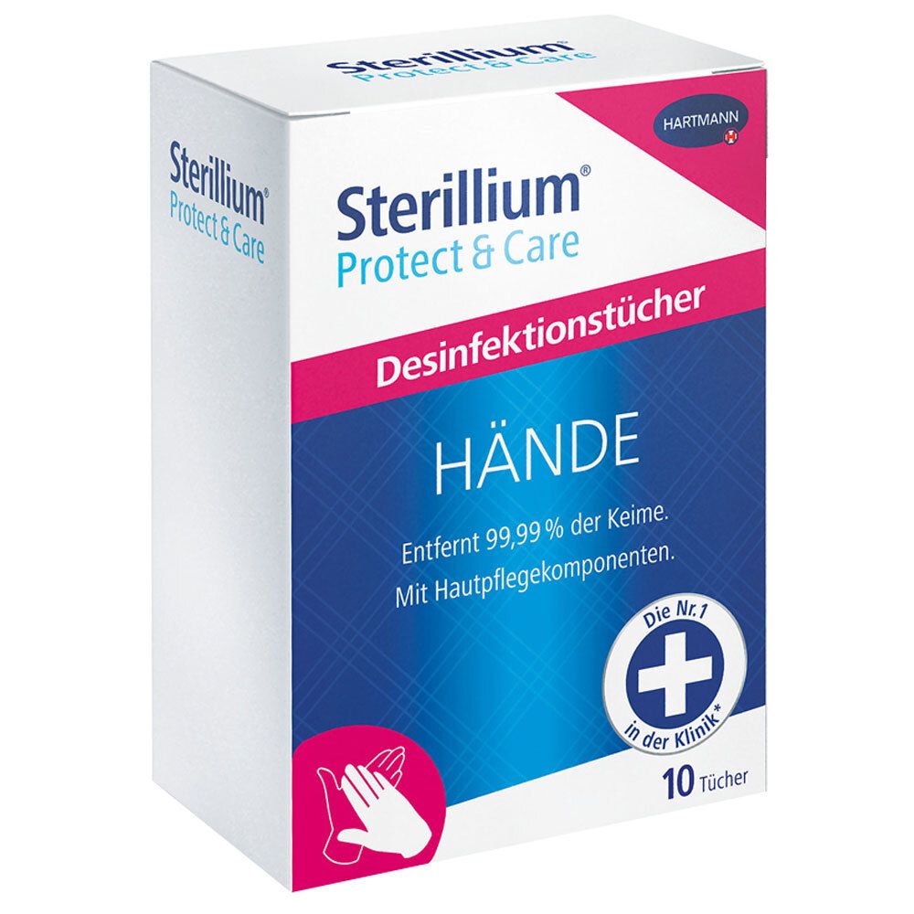 Sterillium Protect & Care Händedesinfektionstücher, hygienische Händedesinfektion, universell einsetzbar, dabei sanft zur Haut