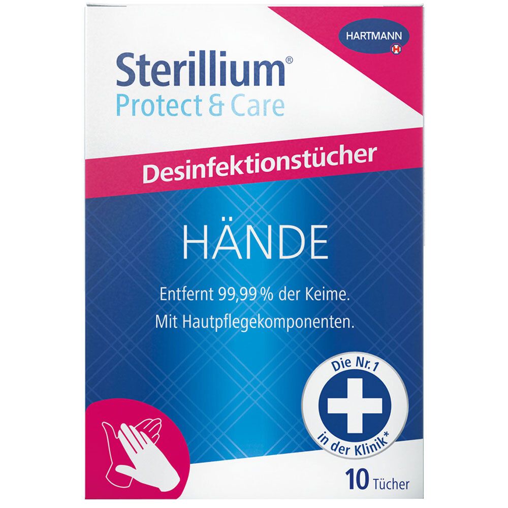 Sterillium Protect & Care Händedesinfektionstücher, hygienische Händedesinfektion, universell einsetzbar, dabei sanft zur Haut