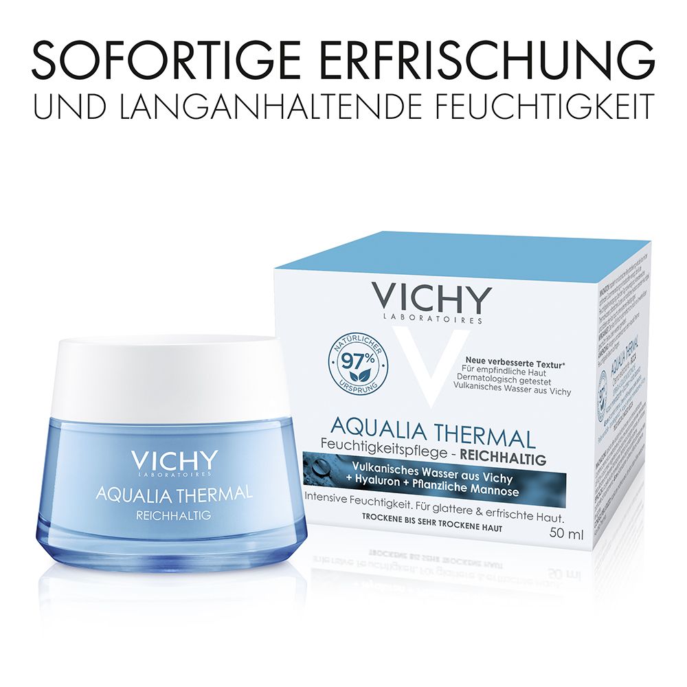 VICHY Aqualia Thermal Reichhaltige Creme Tiegel, Feuchtigkeitscreme für das Gesicht